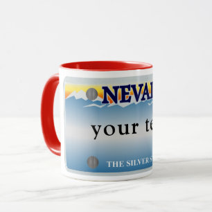 Caneca Mágina da placa de licença de Nevada