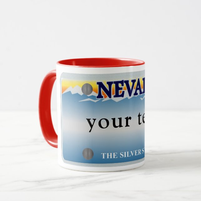 Caneca Mágina da placa de licença de Nevada (Frente Esquerda)