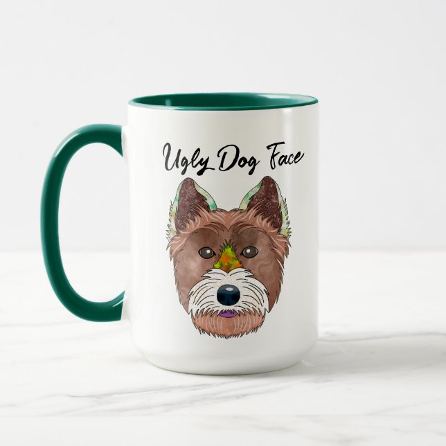 Caneca Mágina de rosto feia do Terrier White West Highlan (Esquerda)