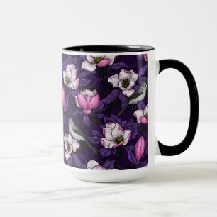 Caneca Magnólia florescente e pássaro-do-titrato 4