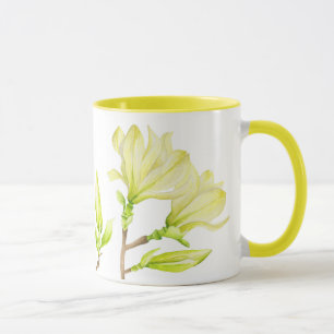 Caneca Magnolias Amarelas numa Caneta Combo (W)