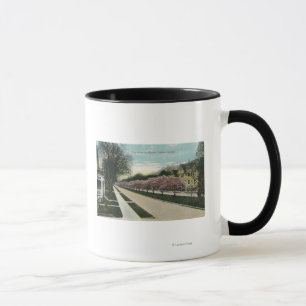 Caneca Magnólias da rua de Oxford na flor