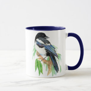 Caneca Magpie, Pássaro, Jardim, Natureza, Vida Selvagem