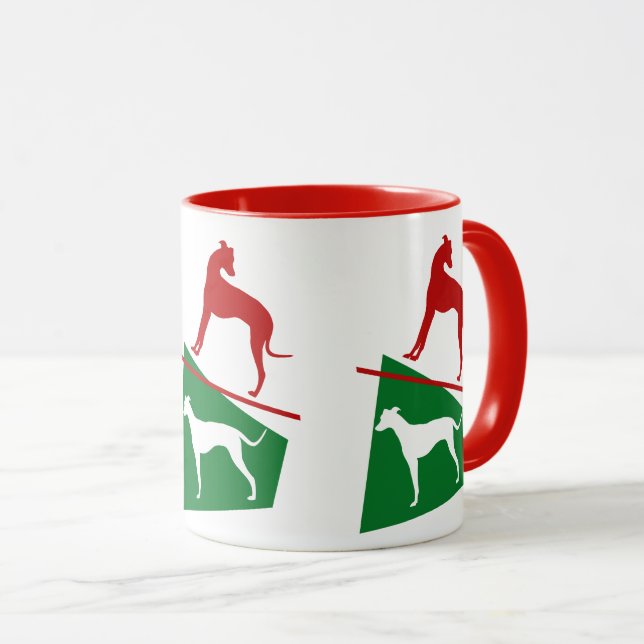 Caneca Magyar Ágar, galgo húngaro (Frente Esquerda)