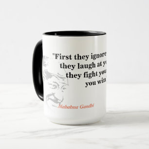 Caneca Mahatma Gandhi Cita Sobre Ganhar