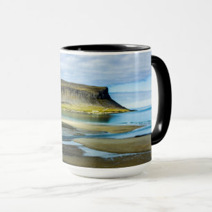 Caneca Maiestoso Westfjords Islândia Rugged Cena Costeira