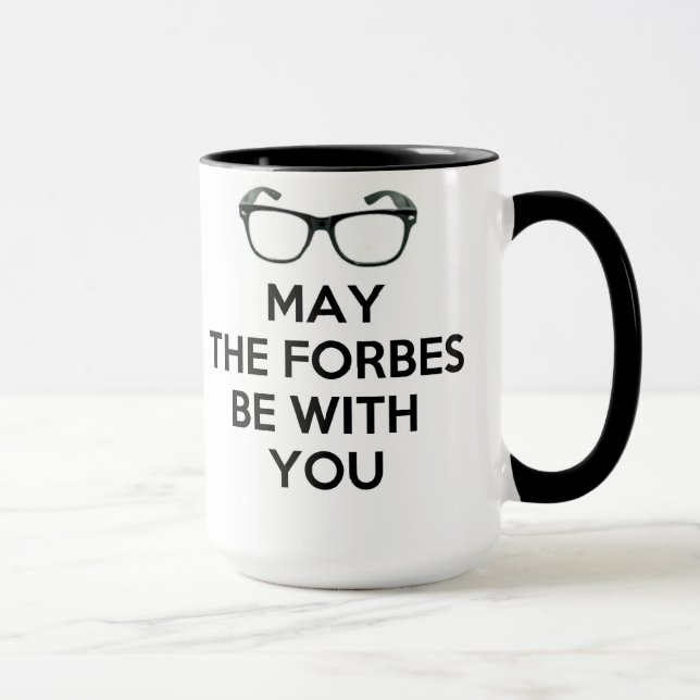 Caneca Maio Forbes seja com você preto & branco (Direita)