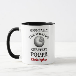 Caneca Maior Poppa do Mundo Adicionar Seu Pai De Nome