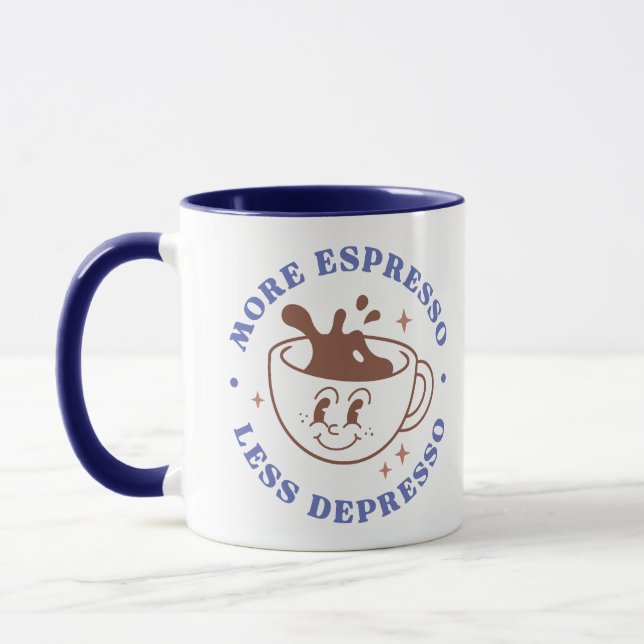 Caneca Mais Café Menos Desânimo Café Retro (Esquerda)