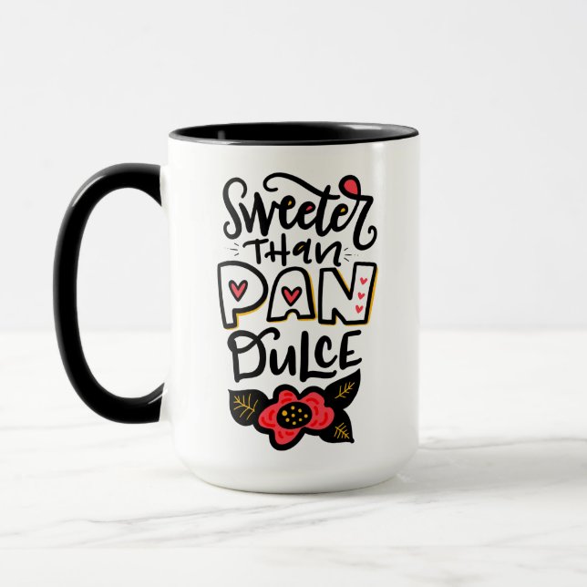 Caneca Mais doce que a Pan Dulce, 15oz Coffee Mug (Esquerda)