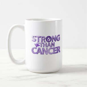 Caneca Mais Forte Que o Câncer Café de Conscient