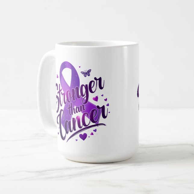 Caneca Mais Forte que o Câncer | Café de Conscient (Frente Esquerda)