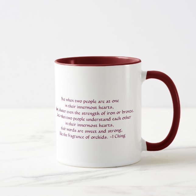 Caneca Mais íntimo Coração-com a poesia (Direita)