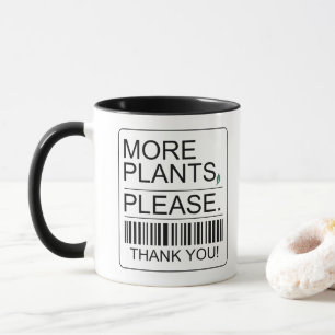 Caneca Mais Plantas Por Favor Presente para Amantes de Pl