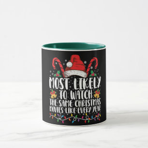 Caneca Mais Propenso a Assistir os Mesmos Filmes de Natal