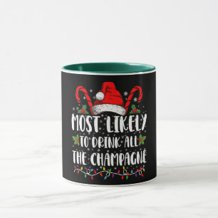 Caneca Mais Propenso a Beber Todo o Champanhe Bebida de N