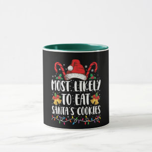 Caneca Mais Propenso a Comer os Biscoitos de Natal do Pap