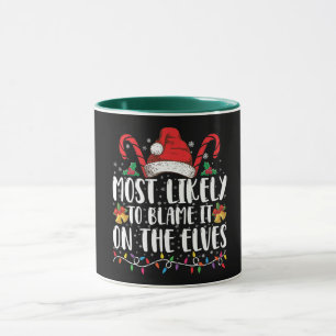 Caneca Mais Propenso a Culpar os Elfos no Natal