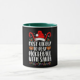 Caneca Mais Propenso a Jogar Pickleball Com a Família do