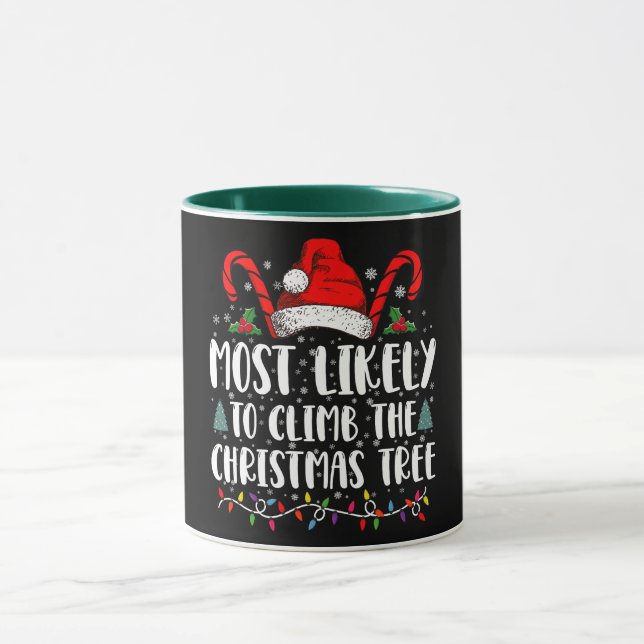 Caneca Mais Propenso a Subir a Árvore de Natal Natal  (Centro)