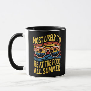 Caneca Mais Provável De Estar Na Piscina Todo O Verão