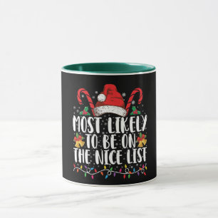 Caneca Mais Provavelmente Na Lista De Nice, Xmas Familiar
