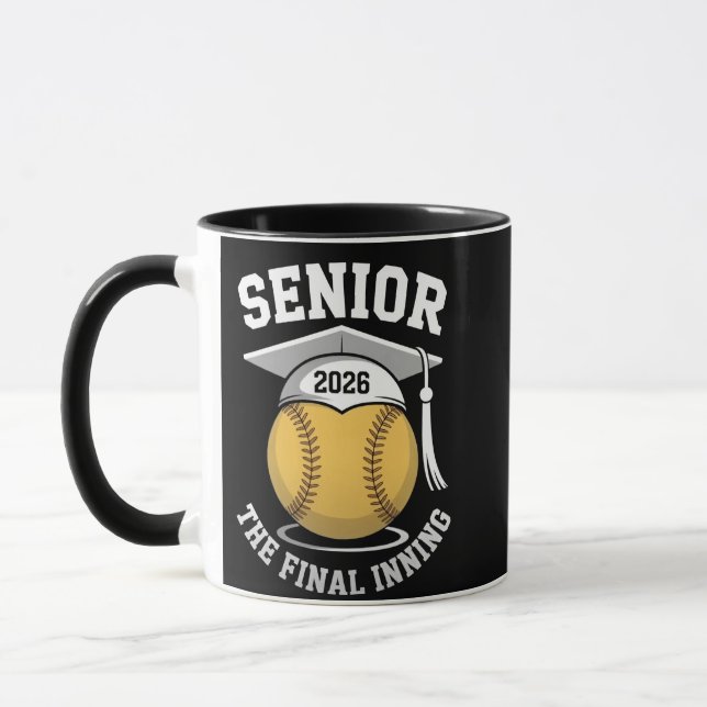 Caneca Mais velho A Graduação Final De Softball Em 2026 (Esquerda)