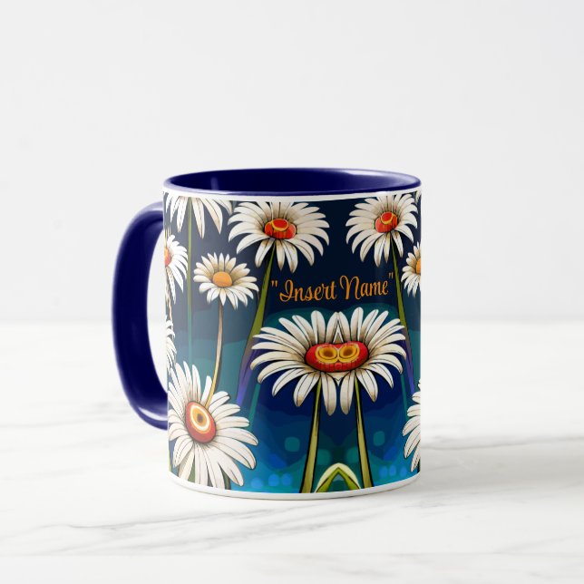 Caneca Mais Visitas: Divertimento Floral e Alegria (Frente Esquerda)
