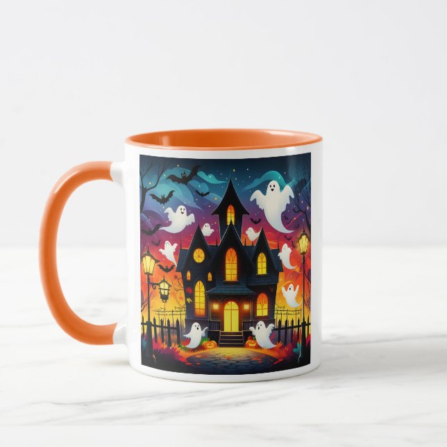 Caneca Maison Hantée Fantomatique - Scène Halloween  (Esquerda)