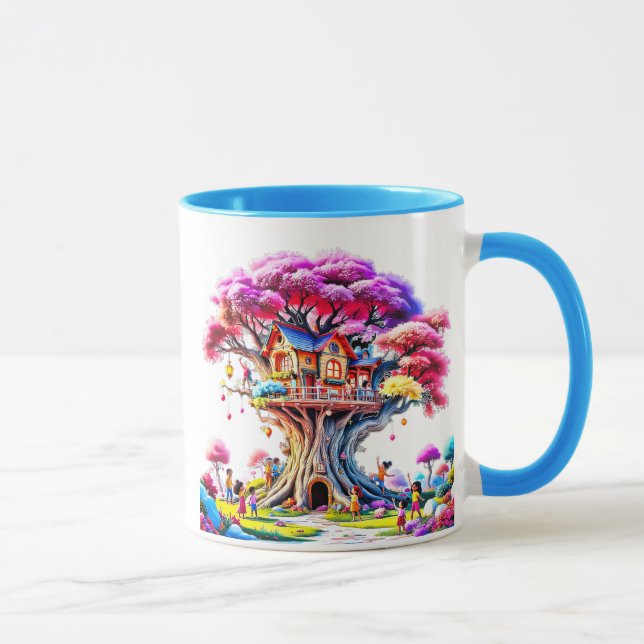 Caneca Maison perchée dans un arbre magique. (Direita)