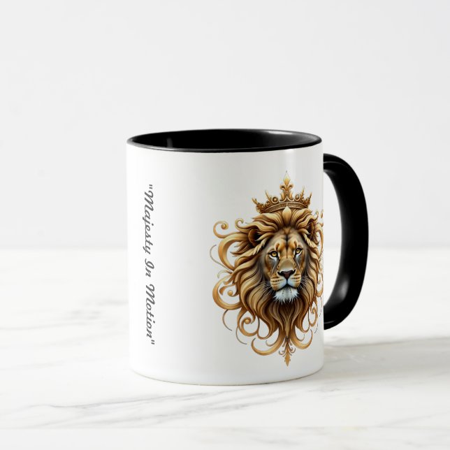 Caneca "Majestade da Crina Dourada" (Frente Esquerda)