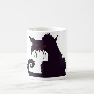 Caneca mal-humorada do gato preto
