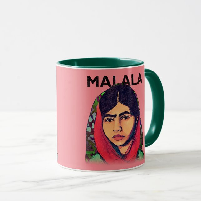 Caneca Malala Yousafzai, Arte Feminista Inspiradora (Frente Esquerda)