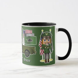 Caneca Malandro do Exército com Pequeno Caminhão Militar