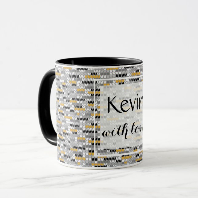 Caneca Malha malhada. (Frente Esquerda)