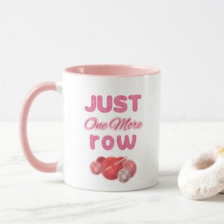 Caneca Malha Rosa Só Mais Uma Fileira de Tricô