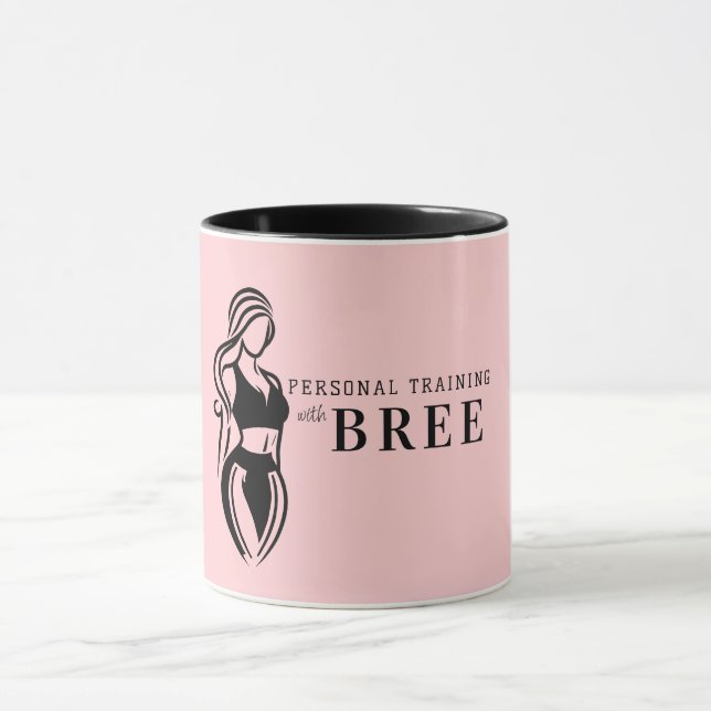 Caneca Malhação feminina Treinamento pessoal Rosa Mínimo (Centro)