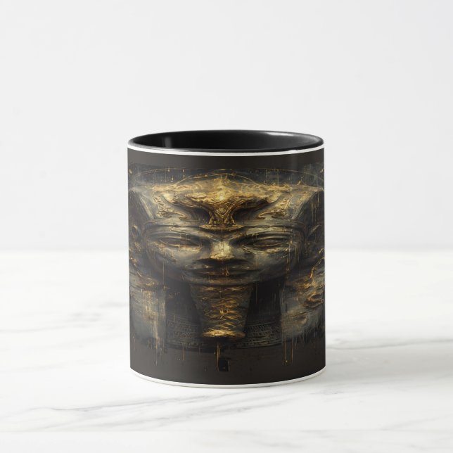 Caneca Malícia Antiga Faraó Egípcio Ouro Preto (Centro)