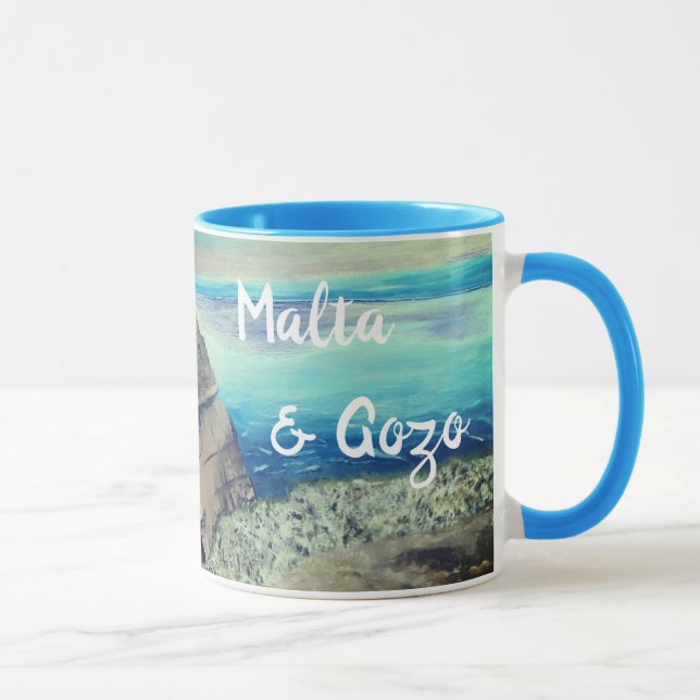 Caneca Malta e Gozo Souvenir Mug (Direita)