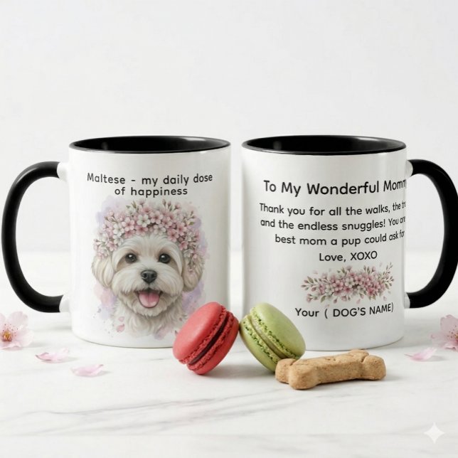 Caneca Maltês minha dose diária de felicidade (Criador carregado)