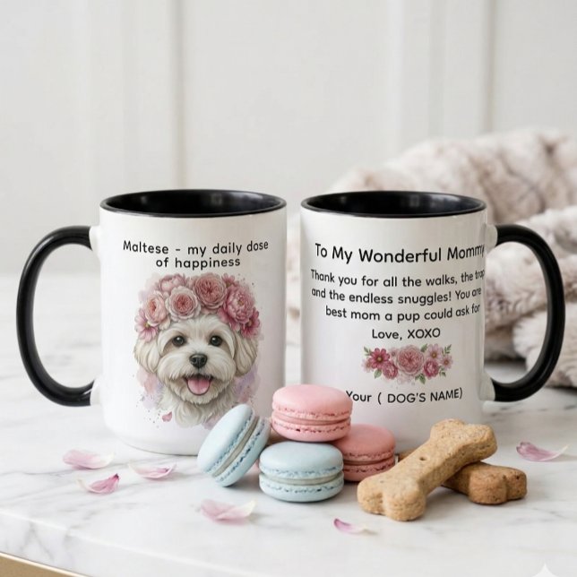 Caneca Maltês minha dose diária de felicidade (Criador carregado)