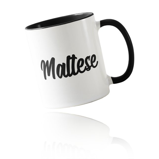 Caneca Maltese Fun & Cute Script Font Dog Lovers (Maltese Fun & Cute Script Font Dog Lovers Mug)