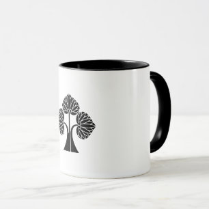 Caneca Malvas eretas divididas à direita