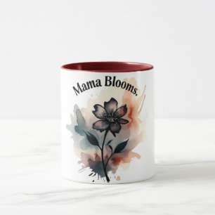 Caneca Mama Blooms Elegante Watercolor Floral Design