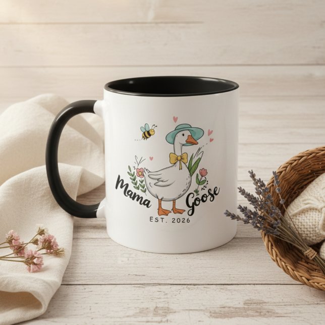 Caneca Mama Gansa Est Estilo Doce Maternidade (Criador carregado)