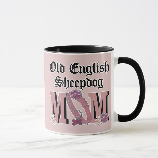 Caneca MAMÃ inglesa idosa do Sheepdog (Direita)