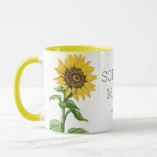 Caneca Mama nova, girassol