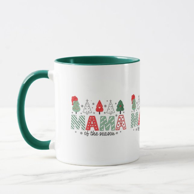 Caneca Mama of the Season Christmas Trees Coffee Mug | Fe (Esquerda)
