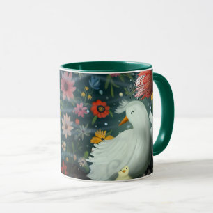 Caneca Mamãe Bird protege seu Dia de as mães de pintinho 