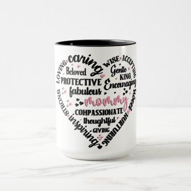 Caneca Mamãe Coração Fofo (Centro)